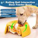 Slow Feeder Dog Bowls for Liquid Treat, Dog Lick Bowl for Anxiety Relief & Digestive Health, for Wet Food, Liquid Treats & Peanut Butter, Food Grade Silicone Puzzle Toy for Small, Medium, Large Dogs