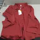 KIRUNDO Blazers for Women Oversized Business Casual 2026 Spring Fall Fashion Long Sleeve Open Front Work Office Suit Jackets (Large, Wine Red)