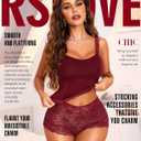 RSLOVE Sexy Lingerie Set for Women - Lace Floral Lingerie High Waist Sleepwear Bra and Panty 2 Piece Sets Pajamas Nightwear (Red, S)