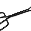 Black Heavy Duty Cast Iron Fire Place Log Tongs for Indoor Fire/Fire Pits Accessories/Tongs for Outdoor Stove/Long Logs Tweezers/Firewood Tongs/Campfire Tongs