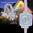 Permanent Outdoor Lights for House 50ft Waterproof RGB Eave Light IP67 String Lights with 30 LED App Remote RGB Under Eave Lighting for Garden Party Holiday Christmas Deco
