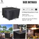Saking Fire Pit Cover,32 inch Square Firepit Covers, Gas Fireplace Fire Pit Table Cover for Propane Fire Pit - 32 x 32 x 17 inch