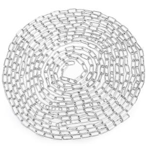Hedume 32.8 Feet 1/8 inch Stainless Steel Chain, Heavy Duty Metal Chain, Strong and Durable Decorative Chain for Swing, Anchor, Hanging Clothes, Pet, Hanging Plant, Anti-Theft