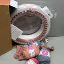 Knitting Machine 48 Needles,Smart Loom Knitting Machine with Row Counter,Knitting Board Rotating Double Knit Loom Machine for Gift,DIY Knit Scarf Hat Sock(with Wool), 48bneedles