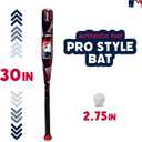 Franklin Sports Kids Plastic Baseball Bat + Balls Set - MLB Slammin' Toy Bat & Ball Set for Kids - Youth 30" Inch Plastic Baseball Bat & Plastic Baseball - Kids Bat + Ball Set, One Size