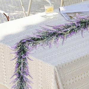 6ft Faux Lavender Garland - Purple Floral Decor for Weddings, Farmhouse, Mantles, Arches & Indoor/Outdoor Use (6FT-1Pack)