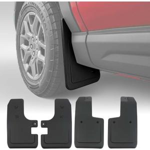 Mud Flaps Fits for Ford Bronco 2021 2022 2023 2024 2025, No-Drill Splash Guards, 4PCS Front & Rear Mud Guards for 2-Door & 4-Door, Heavy Duty Black Off-Road Accessories