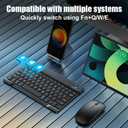 Bluetooth Keyboard for iPad 10th Generation, iPad Pro 13/12/11/10/9/8/7 inch, iPad Air 13/11th Gen, iPad mini, Samsung Xiaomi Tablets, etc. - Slim Wireless Portable Travel Office Computer Accessories (Black)