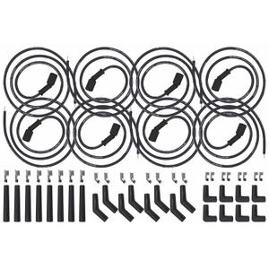 ICT Billet 5ft Universal Spark Plug Wire Set - LS LT Remote Coil Spiral Core Straight 90 135 Boots Compatible with LS1 LM7 LQ4 LS6 LQ9 LM4 LS2 LS3 LY6 LC9 LH8 LMG L99 551083