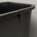 Amazon Basics Rectangular Commercial Office Wastebasket, Easy to Clean, Space-Saving, 10 Gallon, Black