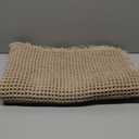 TYUU Waffle Bath Mat, Boho Bathroom Rugs Non Slip Washable Super Absorbent Quick Dry Farmhouse Bathroom Decor, 35"x22" Khaki