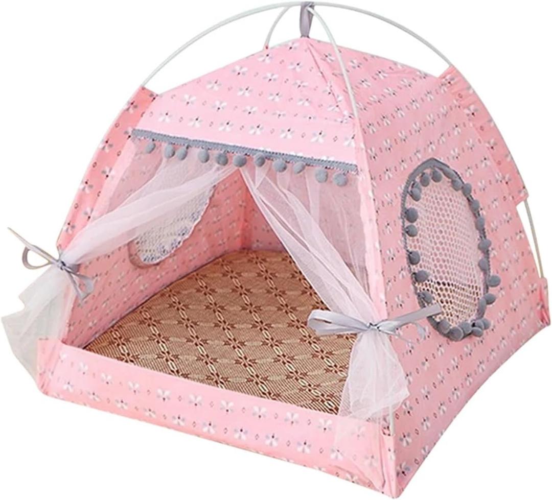 Pet Nest Cat Tent Bed Pet Products The General Closed Cozy Hammock with Floors Cat House Pet Small Dog House Accessories Products Washable Small Pet Bed( D, Medium)