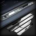 4 Pack Car Door Sill Protectors, for Chevy Chevrolet Traverse 7 Seater 2024-2025 Stainless steelPedal Stickers Car Decoration Accessories Stainless Steel Sticker Protective