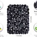 Bligli Pebble Sink Mat for Stainless Steel/Ceramic Sinks, 2 Pack PVC Sink Protectors Mats for Bottom of Kitchen Sink, Dish Drying Mat for Dishes and Glassware, 15.7 x 11.8 inch, Black