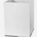 Creative Scents Estella Waste Basket for Bathroom 1.98 Gal / 7.5L  Small White Bathroom Trash Can  Decorative Small Garbage Can  Durable Space Friendly Wastebasket