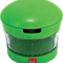 Garlic Perfection Press, Crusher, Mincer, and Storage Container - Easy to Clean - Stainless Steel Blades, Green 
