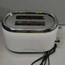 MELLERHOME Retro Toaster 2 Slice, 7 Browning Levels, 3 Functions (Reheat, Defrost, Cancel), Stainless Steel Features, Removable Crumb Tray, Under Base Cord Storage, White Toaster Kitchen Appliances