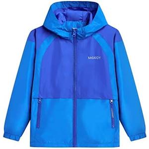 MGEOY Kids Rain Jackets Waterproof with Hood Lightweight Rain Coats for Girls Boys Size 12
