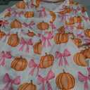 MBZJSDKHLK Women's Halloween Pajamas Set Silk Satin Pumpkin Print Long Sleeve Button Down Shirt 2 Piece Pjs Shorts Sets, L