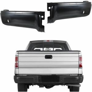 labwork 1 Pair Primered Black Rear Steel Bumper Ends Replacement for F150 2009-2014 with Park Assist Sensor Holes FO1102373