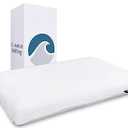 Bluewave Bedding Slim Gel Memory Foam Pillow for Stomach, Back and Side Sleepers - Therapeutic Design for Spinal Alignment, Better Breathing and Enhanced Sleeping (4-Inches Height, Standard)