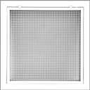 HVAC Premium 24" x 24" Cube Core Eggcrate Return Air Filter Grille for 1" Filter - Aluminum - White [Outer Dimensions: 26.5" x 26.5"]
