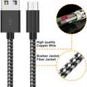 Micro USB Cable Android Charger [6-Pack 5ft] Nylon Braided Fast Sync&Charging Cord for Android, Samsung, Nexus, LG, HTC, Nokia, Sony, and More