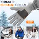 FZ FANTASTIC ZONE Winter Waterproof Ski Snow Gloves for Men Women,Warm Touchscreen Gloves for Cold Weather Driving Run Gift (L)