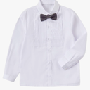 Boys Shirts for Kids White Long Sleeve Dress Shirts for Birthday Boy Western Shirt 14y