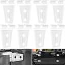 Door Hinge Cover Trim Exterior Accessories for Jeep Wrangler JK JKU Sport Rubicon Sahara X Unlimited 2-Door & 4-Door 2007-2018 (White 8PCS)
