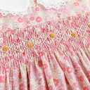 Curipeer Toddler Girl Dress Summer Floral Dresses for Girls Short Sleeve Playwear Sundress (Pink)