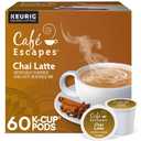 Caf Escapes Chai Latte, Single-Serve K-Cup Pods, 60 Count, BB Date not Found
