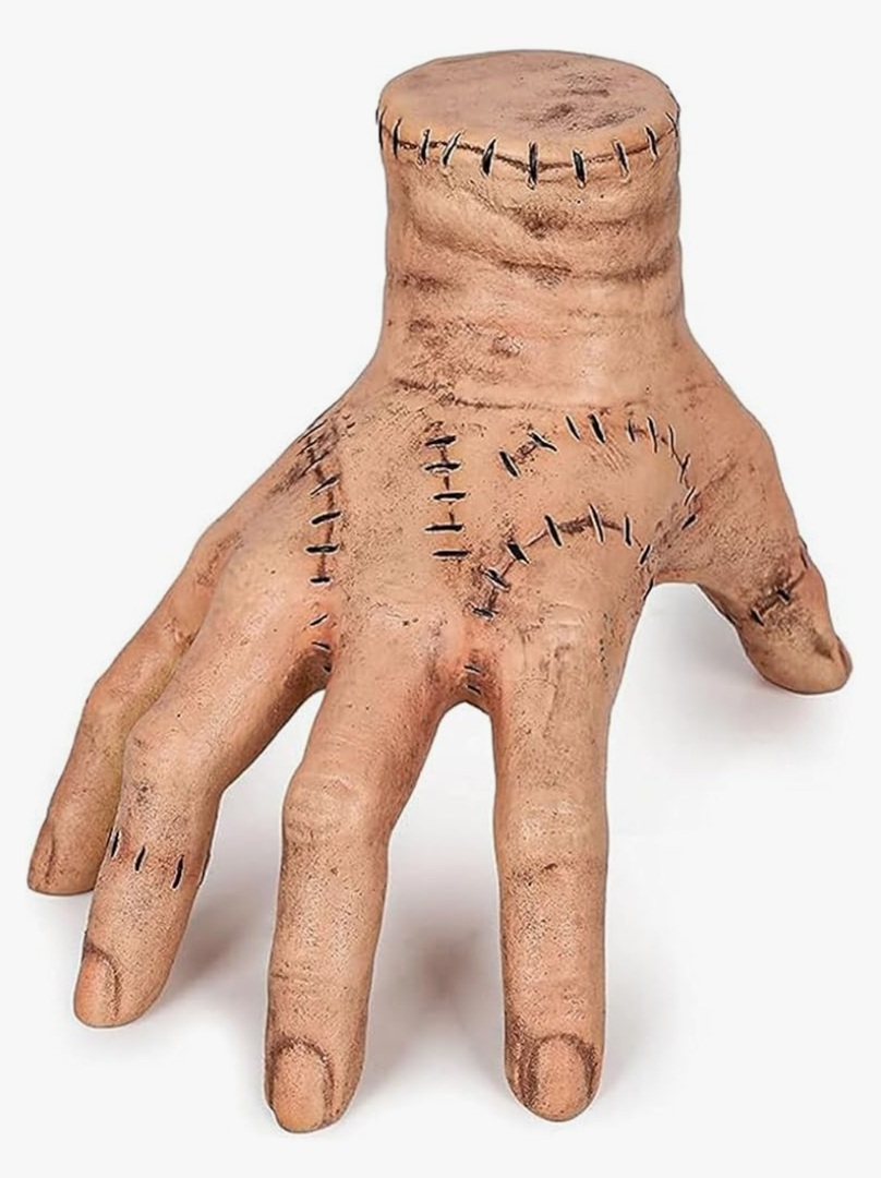 Thing Hand Wed Addams Family Fake Cosplay Hand Scary Props Decorations Gift for Fans, Accessories for Halloween Easter Gifts Beige