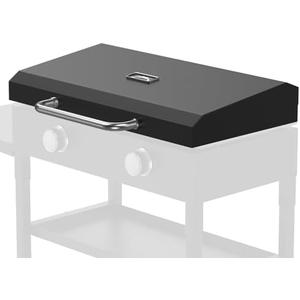 Upgrade Hinged Lid for Blackstone 28'' Griddle Hard Cover Flat Top Lid with Thermometer for Blackstone Grill 1517 1853 1605 1803 1839 1856 1885 1924 1983 2094 2137 2145 Griddle Cover Hood with Handle