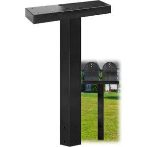 Mailbox Mounting Post In-Ground Mailbox Post for Outside,51 x 4 x 4 inches Heavy Duty Outside Post Mount for Dual Mailboxes with Mounting Plate for Curbside Residential