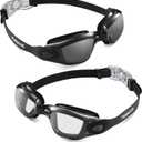 2 x Adult Swim Goggles 2 Pack No Leaking Goggles for Men Women Youth | Anti-Fog UV Protection Mirrored Swimming Glasses, (Mix Glases)