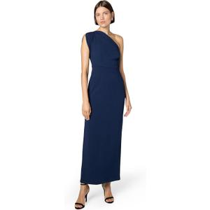 Maggy London Women's Elegant One Shoulder Long Formal Dress for Women | Black Tie Maxi Evening Dress | Formal Dresses for Women (Blue), Size 36