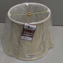 Royal Designs BS-709-15BG Oval Inverted Corner Lamp Shade, (7 x 9) x (12.75 x 15) x 10.75, Beige