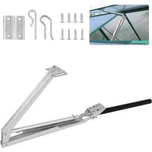 Greenhouse Vent Automatic Opener Solar Heat Sensitive, Auto Roof Vent Opener Greenhouse Accessories Roof Vent Auto Opener, Greenhouse Window Opener Ventilation, Lifts 15 Lbs (1, Shiny Silver)