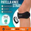 PhysFlex 2 Pack Patella Knee Brace - Knee Support and Pain Relief, Running, Hiking, Basketball, Jumpers Knee, Tendonitis, Adjustable Strap Patellar Tendon Stabilizer (Beige)