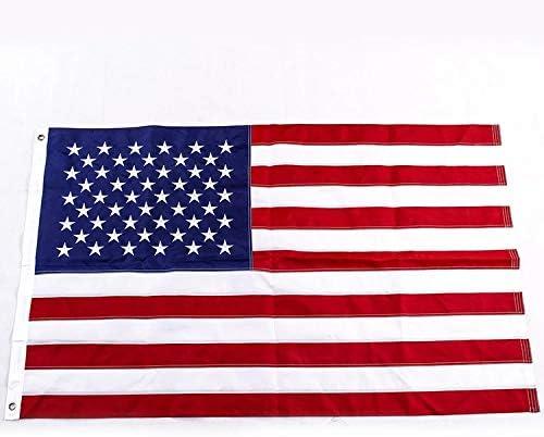 U.S. 50 Star Sewn Boat Flag, 16 x 24 inch Yacht Boat Ensign Nautical US American Flag Fully with Sewn Stripes, Embroidered Stars and Brass Grommets 12 x 18 inch