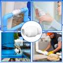 Geetery 1 Inch PVC Slip Swing Check Valve No Spring Back Flow Preventer Valve White No Return Silent Backflow for Backflow Prevention, Reduces Water Hammer Noise