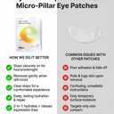 Oher Hyaluronic Acid Dissolving Micro-Pillar Eye Patches for Under-Eye Wrinkles & Dryness, Intense Plumping & Long-Lasting Hydration - 3 Pairs