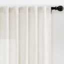 decorUhome Natural Linen Semi Sheer Curtains 84 Inch Long, 2 Panels Light Filtering Curtains Drapes with Rod Pocket and Back Tab for Living Room Bedroom Farmhouse Decor, W52 x L84