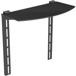 Monoprice TV Mounted Glass Shelf, Allows Above or Below TV Mounting of Blu-Ray Player, Cable Box, Game Console, Streaming Device, Soundbar, or Center Speaker (Max 22 lbs, VESA 400x300) Black