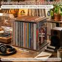 2Pcs Vinyl Record Storage Rack. Record Album Storage Bin. Holds 160200 Records. Premium Transparent Vinyl Record Stand.Also Suitable for Storing Magazines, Books, Files, Or Cds.
