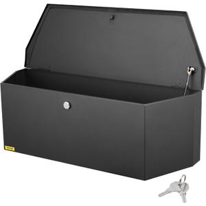 VEVOR Steel Trailer Tongue Box, 36"x12"x12" Heavy Duty Storage With Lock and Keys, Utility Tool Chest for Pickup Truck Bed, RV