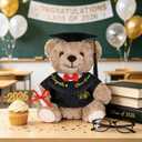 2026 Graduation Bear Gifts,9 Inch Soft Plush Teddy Bear with Black Cap & Graduation Gown & Diploma,Kindergarten Preschool High School College Graduation Gifts Bear for Her Him Women Men Boys Girls Kid