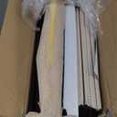 CUYOCA Storage Ottoman Bench Foldable Seat Footrest End of Bed Ottoman with Flipping Lid for Living Room, 75L, 30 inches Linen Fabric Beige