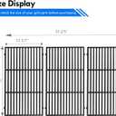 66097 66089 Grate Grill Replacement Parts for Weber Genesis ii Grill Grates 400 Series GS4 Gas Grill Grates ii E-410 E-435 S-435 S410 SE-410 LX S-440 Cast Iron Cooking Grids Grill Parts 3pcs